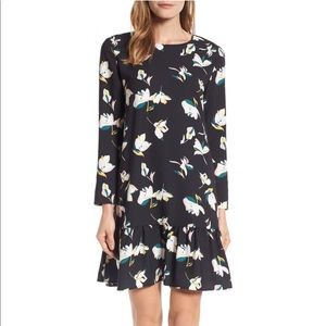 Halogen Button Back Ruffle Hem Dress Size Small